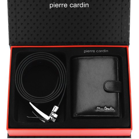 Zestaw prezentowy 1: DWUSTRONNY PASEK + PORTFEL PIERRE CARDIN