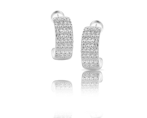 Kolczyki koła otulone kryształami z kolekcji Classic (P12979AG) Kolczyki koła otulone kryształami z kolekcji Classic (P12979AG)