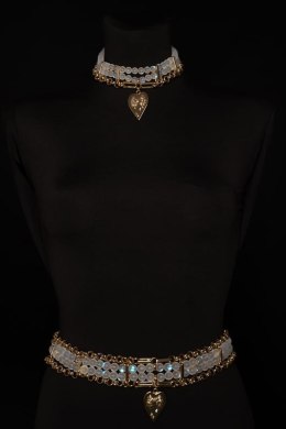 Pasek z opalami i sercem (LV23/FSH/15AU)