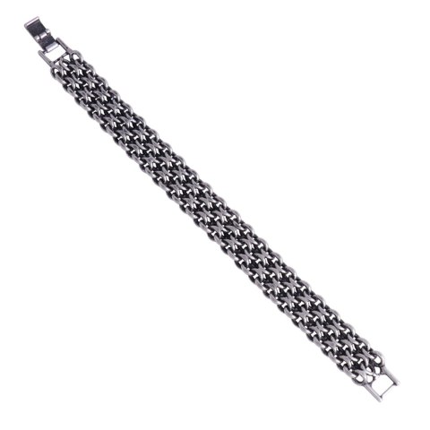 Szeroka bransoletka męska(B22/MEN/62Ag cz.)19cm