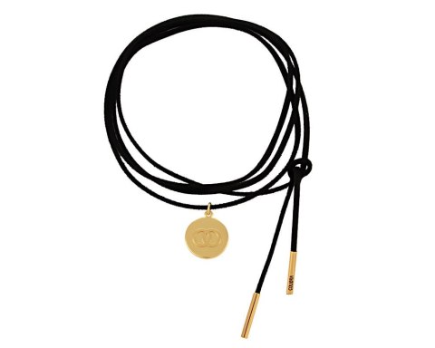 Czarny choker z plasterkiem i kółeczkami w środku, wiązany z przodu (C24/WIO/09AU) Czarny choker z plasterkiem i kółeczkami w środku, wiązany z przodu (C24/WIO/09AU)