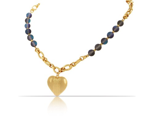 Naszyjnik z opali z sercem z kolekcji Heart Harmony (C23/ZIM/45AU) Naszyjnik z opali z sercem z kolekcji Heart Harmony (C23/ZIM/45AU)