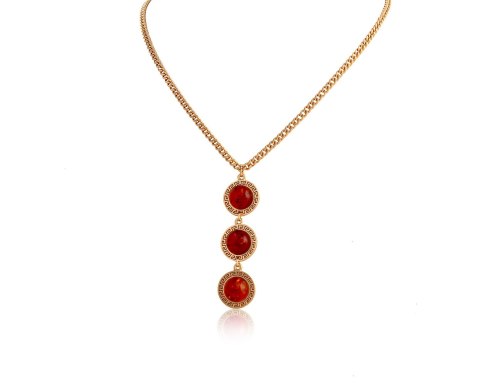 Pozłacany naszyjnik z kolekcji Amber, z bursztynami w odcieniach pomarańczy (C24/TYN/12AU) Pozłacany naszyjnik z kolekcji Amber, z bursztynami w odcieniach pomarańczy (C24/TYN/12AU)