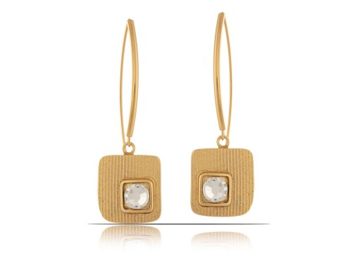 Prążkowane kolczyki z kryształkami Preciosa z kolekcji Vintage (P24/WIN/22AU) Prążkowane kolczyki z kryształkami Preciosa z kolekcji Vintage (P24/WIN/22AU)