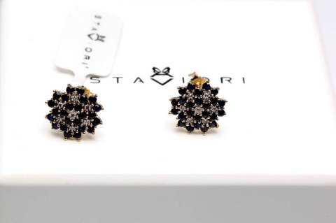 Złote kolczyki KZD1310 - Diament Złote kolczyki KZD1310 - Diament