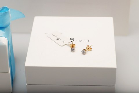 Złote kolczyki KZD5653 - Diament Złote kolczyki KZD5653 - Diament