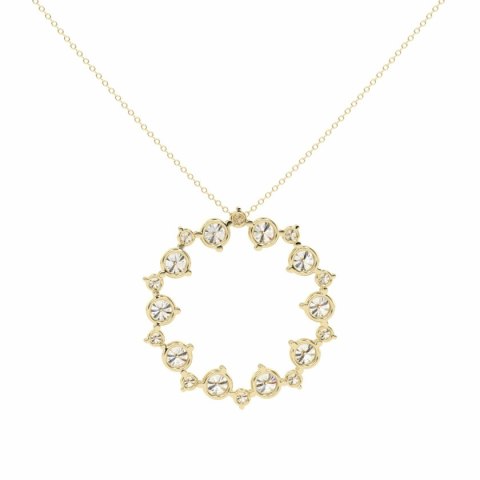 Złoty naszyjnik NZD6263 - Diament